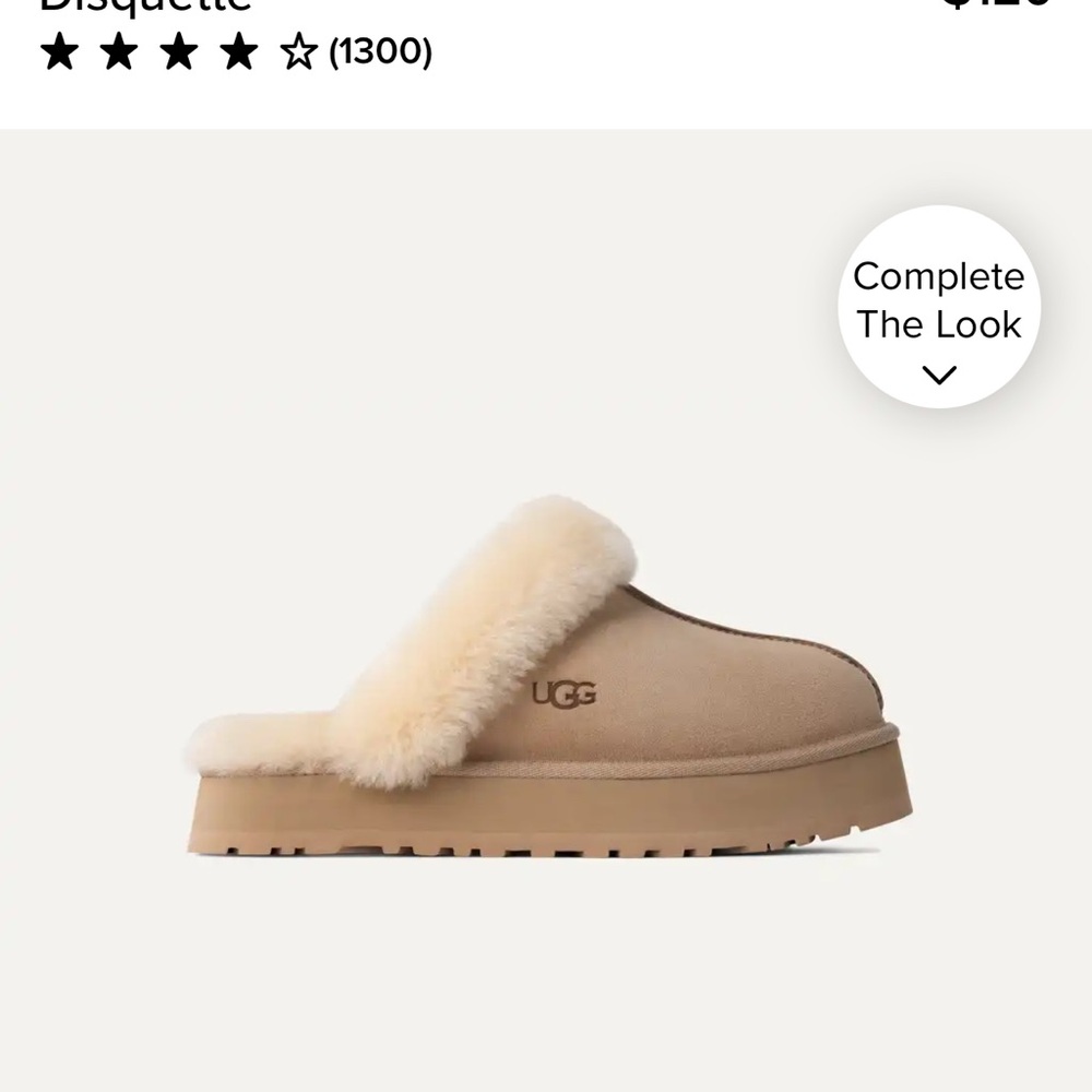 UGG Women's Cream Sheepskin Slippers